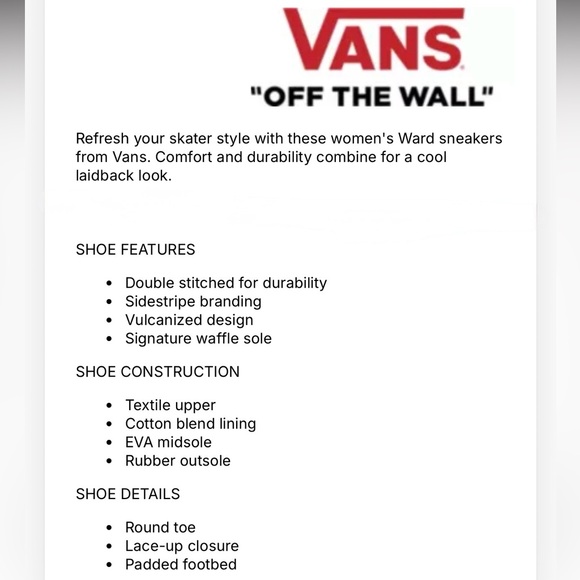 Vans Ward Women’s Shoes - Picture 13 of 13